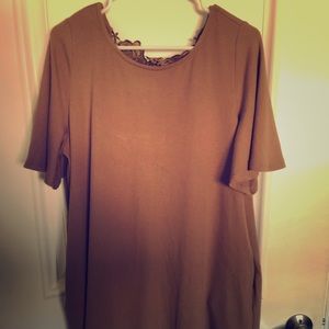 Brown sweater dress